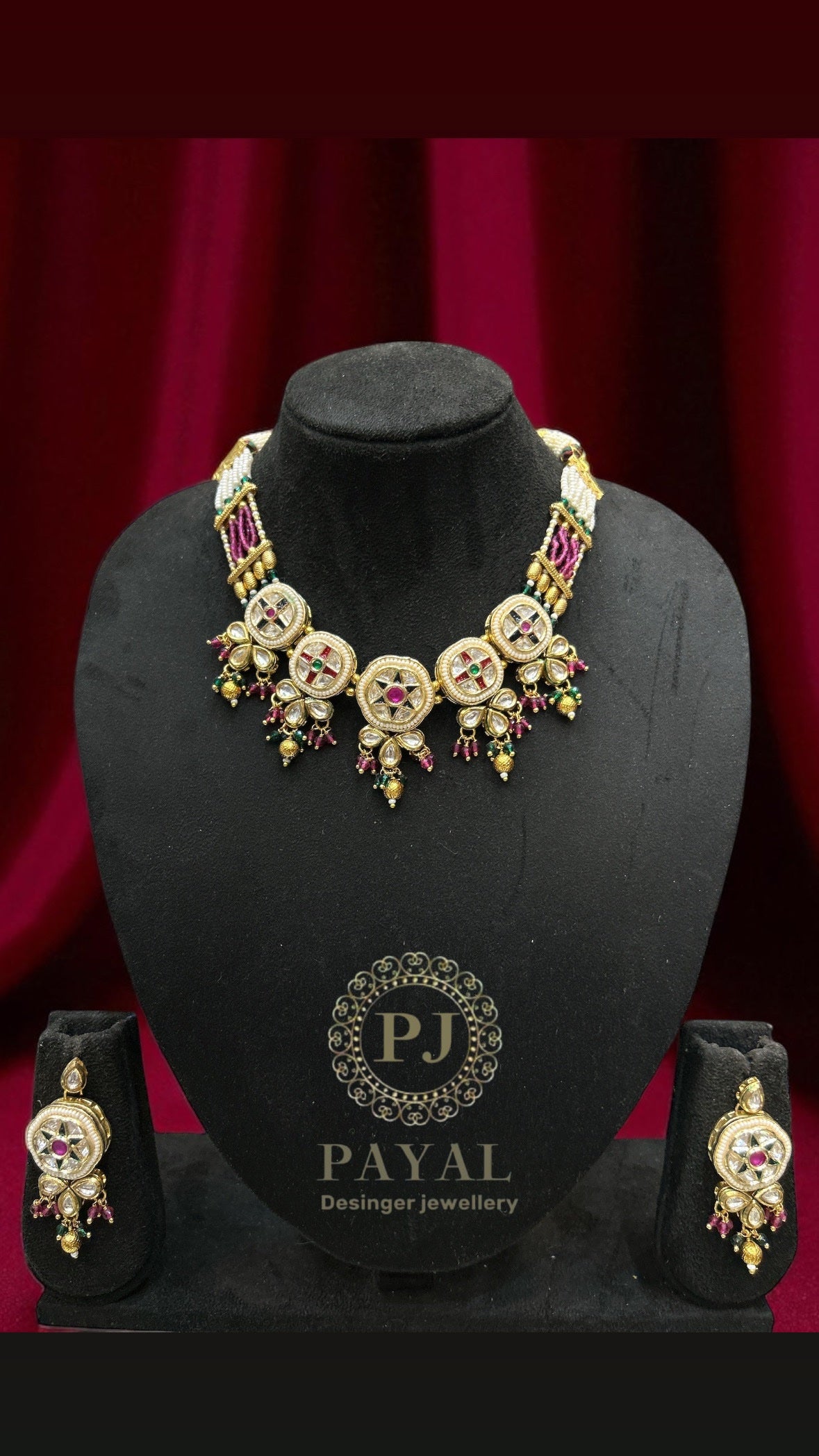 MOSSONITE KUNDAN SET #119