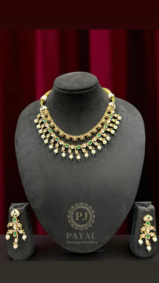 MOSSONITE KUNDAN SET #120