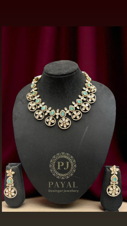 MOSSONITE KUNDAN SET #104