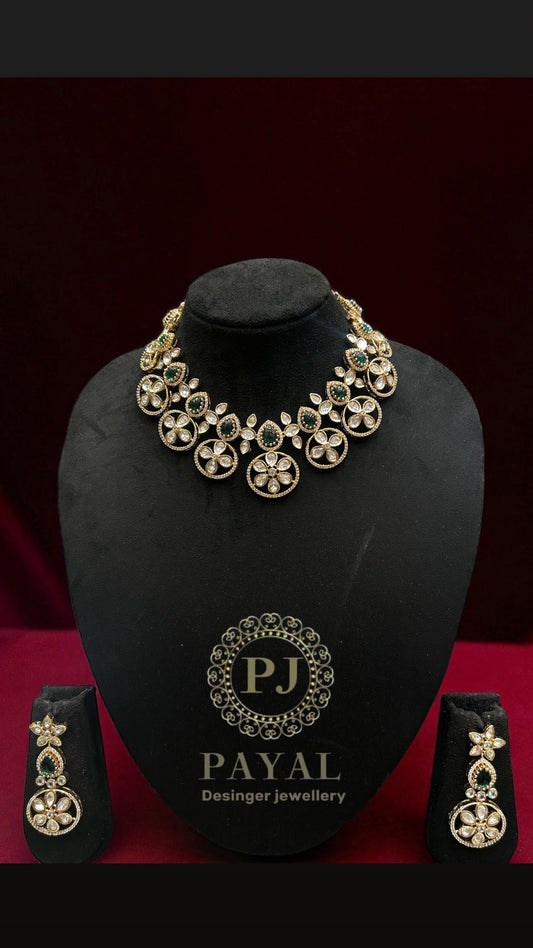 MOSSONITE KUNDAN SET #104