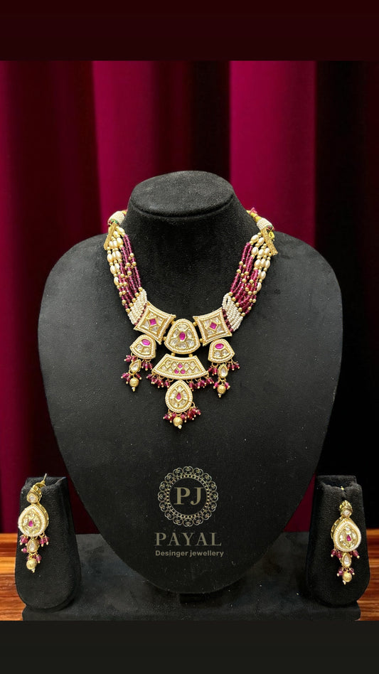 MOSSONITE KUNDAN SET #121