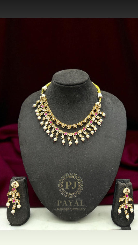 MOSSONITE KUNDAN SET #120