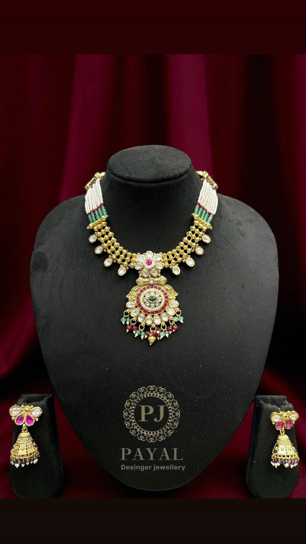 MOSSONITE KUNDAN SET #114