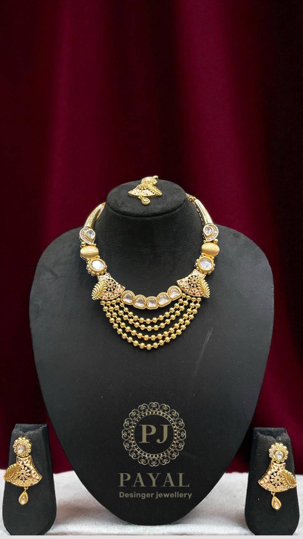 MOSSONITE KUNDAN SET #124