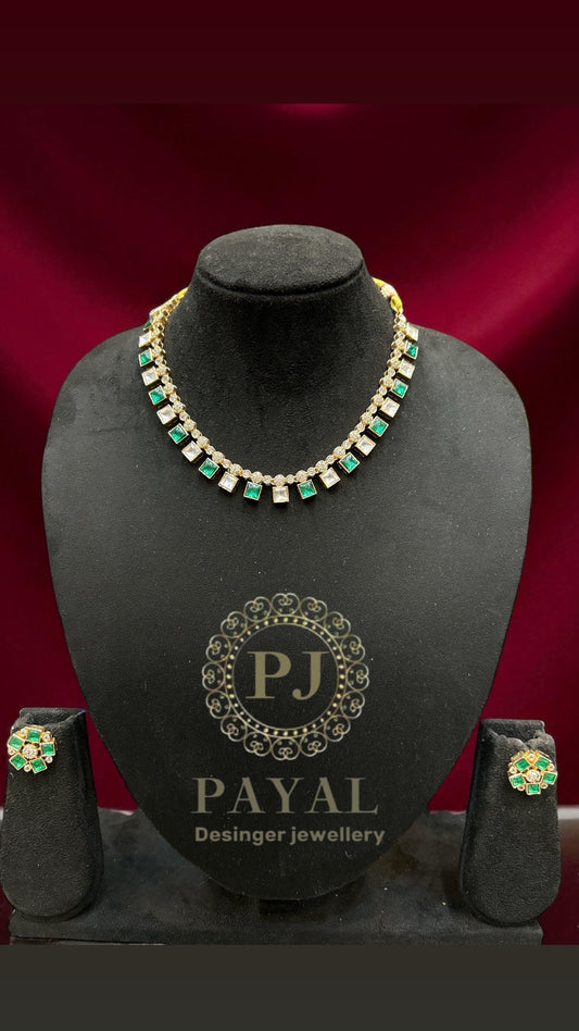 MOSSONITE KUNDAN SET #118