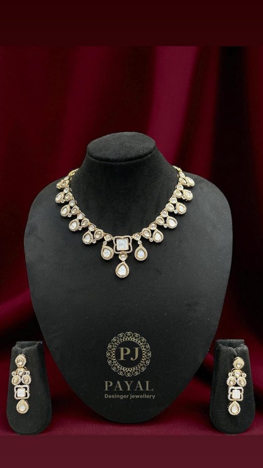 MOSSONITE KUNDAN SET #112
